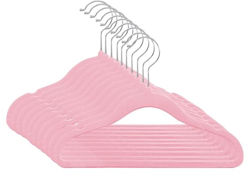 Barn Size Galgar, Barn Klädhängare, 10 stycken halkfria sammetshängare 12 tum, Utrymmesbesparande barnkläder Torkhängare för byxor Kappor Klänningar Byxor Kjolar Skjortor