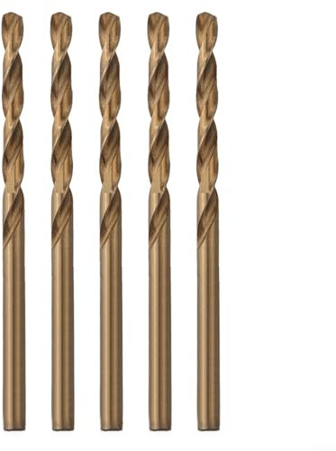 HOHOVYVY stahlbohrer，metallbohrer，5 Stück M35 Cobalt-Bohrer Für Gehärteten Edelstahl/Metall, 1mm -13mm Spiralbohrer Set Bohrerset Cobalt(1mm)