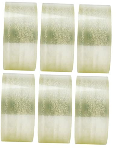 SHINEOFI 6rollen Klebeband Transparent Wasserfest Packband Verschlussband Breit Transparentes Klebeband Einseitig Klebend Für Büro Schule Zuhause