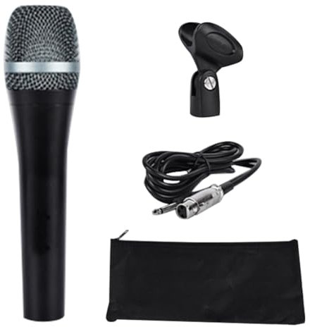 Pyugxab E945 Wired Dynamic Super-Cardioid Vocal Microphone, Handheld Mic for Live Performances, Karaoke, & Studio Recording
