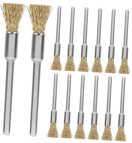 VILLCASE 20 Piezas Cepillo De Alambre Eléctrico Para Amolar Kit De Cepillos Para Taladro Accesorio De Limpieza Herramienta De Pulido Para Trabajos De Acabado Madera