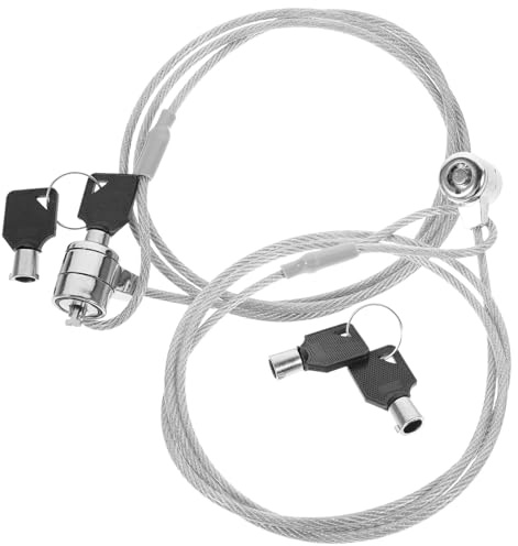 TOYZFRIENDY 2 Juegos Candado Portátil para Laptop con Cable de Seguridad Resistente Unidades Compatible con Ordenadores y Estaciones de Acoplamiento Diseño Giratorio y Antirrobo