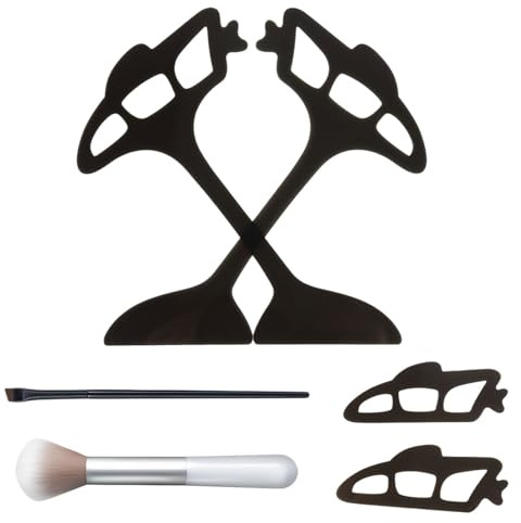 Augen Make Up Hilfe Mit Mehreren Formen Für Verschiedene Arten Von Liner Schablonen Werkzeug Für Schnelles Und Präzises Auftragen. Schnelle Make Up Vorlage