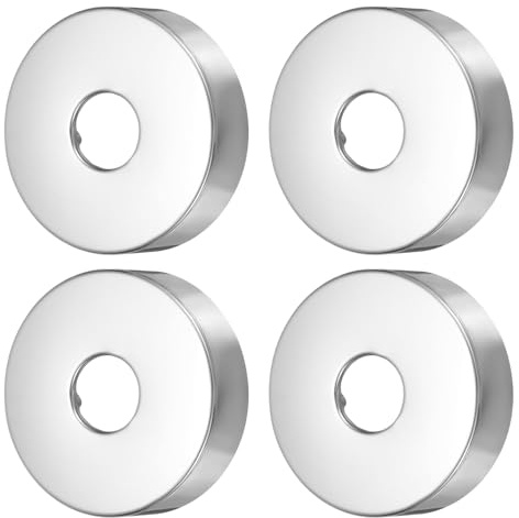 QUARKZMAN 4 Pcs Flangia Per Braccio Doccia 0.8x2.8x0.8(21x70x19mm) Piastra Rotonda In Acciaio Inox Flangia Divisa Da Parete Copertura Tubo Idrico A Parete Per Tubo Argento