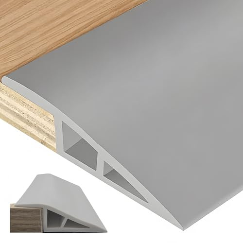MFUSUL Perfil de Transición Autoadhesivo, 100x5cm, Tira de Transición de PVC para Suelo, Tira de Ajuste de Altura, para Suelos de Parquet, Alfombras, Juntas de Suelo y Baldosas