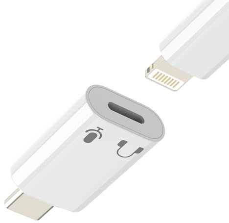 Headphone Adapter for iPhone 17 16 Pro Max USB-C Male Lightning Female Headset Audio Microphone Cable Adaptor for Apple for iPad MacBook Connector Converter Dongle Jack Speaker Port Plug Earphone Cord