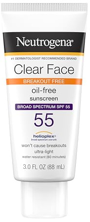 Neutrogena Lotion écran solaire liquide - SPF 55 - Formule hydrofuge légère non grasse - Protection à large spectre contre les rayons UV - 89 ml