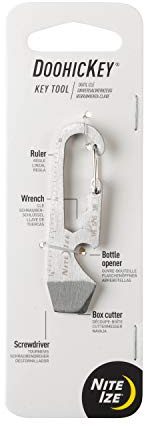 Carabiner Key Clip,Silver,1-11/16 in
