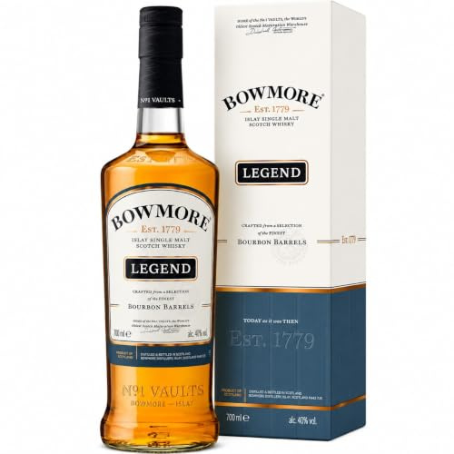 Bowmore Legend Islay Single Malt Scotch whisky avec étui, Whisky Écossais 40% - 70cl