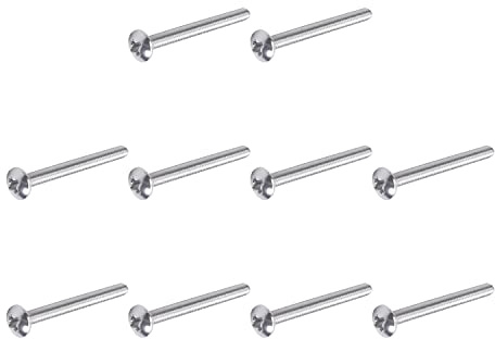 MroMax M3 x 30 mm Maschinenschrauben, Kreuzschlitz, Rundkopfschraube, 304 Edelstahl, 10 Stück