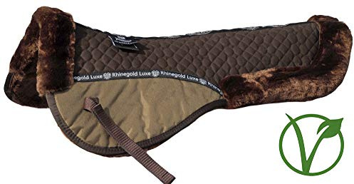 Rhinegold Unisex's 448-F-WH/NAT Luxe Fur Half Pad, White/Natural, Full