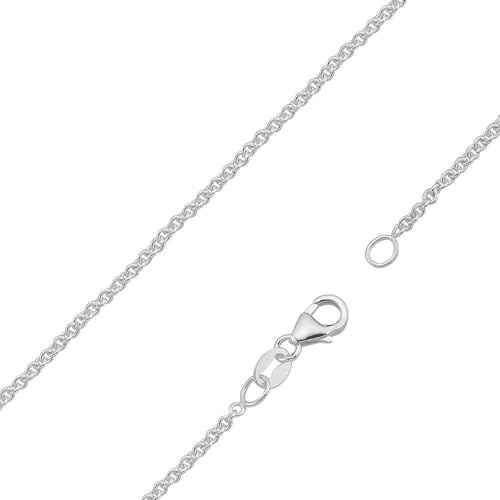Vinani Halskette aus 925 Sterling Silber für Frauen – feine Ankerkette ohne Anhänger, 0,7 mm Stärke, nickelfrei & antiallergisch, hochwertiger Silberschmuck, UB00