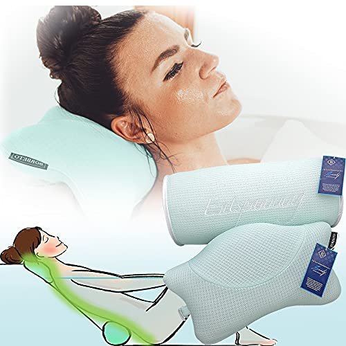 BORBETO® ENTSPANNUNGSSET Serenity 2in1 - die Wirbelsäule entlasten für 100% ENTSPANNUNG - exklusiver, sanfter & nachhaltiger Markenstoff - Badewannenkissen + Rückenrolle