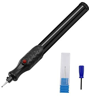 Elektrischer Gravierstift mit Diamantspitze DIY Schnitzwerkzeug oder Geschenk für Schnitzbegeisterte, Künstler, Anfänger(Schwarz)