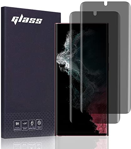 FiiMoo Privacy Schutzfolie für Samsung Galaxy S22 Ultra, [2 Stück][Fingerabdruckerkennung][Vollständige Abdeckung], Anti-Spy TPU Ultra HD-Weichfilm Displayschutzfolie für Galaxy S22 Ultra