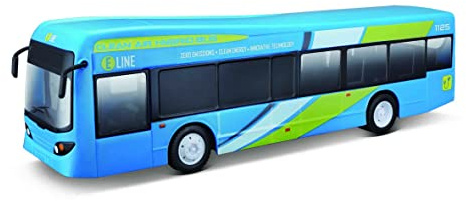Maisto Tech R/C City Bus: Bus telecomandato con luci e porte automatiche, con controller mini Pro dai 5 anni in su, 33 cm, batterie non incluse, blu (582734)