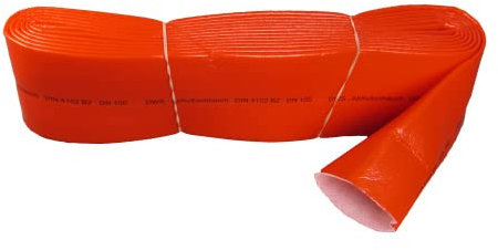 Schutzschlauch rot 4mm Stärke, Länge 10 Meter Größe DN 80/90