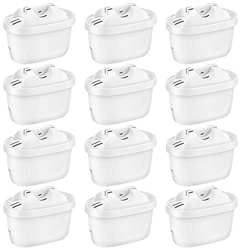 12 Pack of Water Filter Cartridges Fit for Brita Maxtra+, Brita Style | Fit for Mavea Elemaris XL Water Tank