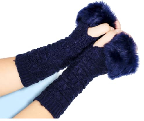 1 Paar Fingerlose Handschuhe Kunstpelz Kunstfell Armstulpen Faux Pelz Armstulpen Fell Manschetten Stricken Armlinge Ärmel Armwärmer Winter Armstulpen Pulswärmer