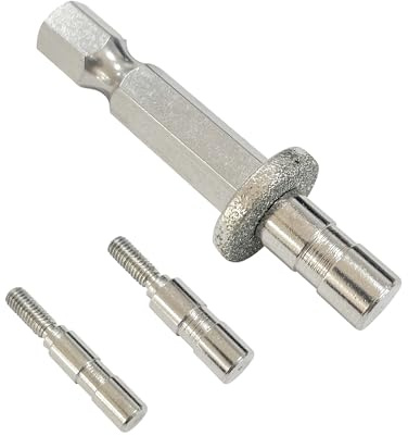 scottchen PRO Arrow Squaring Tool for Archery - Drill Powered Diamond Abrasive Spinner - Includes Mandrels for .166, .204, .244 Carbon & Aluminum Shafts - 1 Pack