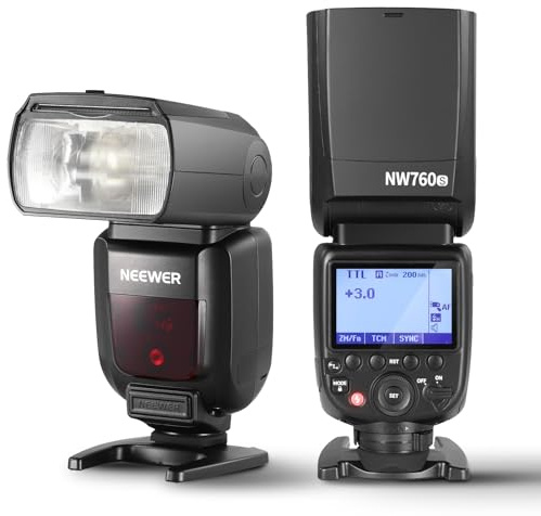 NEEWER NW760-S TTL Flash Speedlite Compatible with Sony DSLR Cameras, 76Ws GN60 2.4G 1/8000s HSS Speedlight, TCM Conversion, 230 Full Power Flashes, 0.1-2.7s Fast Recycling Flashlight