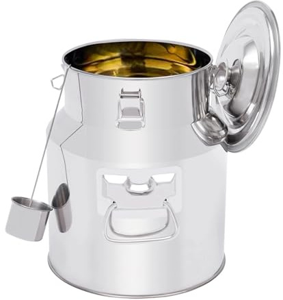 14/18/22/28L Milchkanne Edelstahl Milchkrug Milch Transportkanne Milchbehälter,Für Die Lagerung Von Wasser, Milch, Wein, Käse, Sahne, Mehl, Öl, Ghee Und Trockene Lebensmittel (14L)