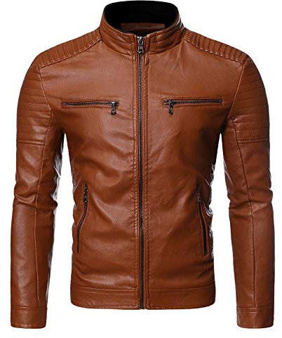 SRZYMJ Lederjacke Herren Braun Lederjacke Herren Sommer Freizeitjacke Herren Elegant Motorrad Sommerjacke Sweatshirtjacke Windjacke 3XL Teddyfleece Pullover Herren
