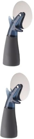 Amosfun 2 Pz taglio rotondo della pizza strumento tagliapizza rotella tagliapizza coltelli pizza coltelli per pizza affettatrice per pizza ruota per pizza acciaio inossidabile 430