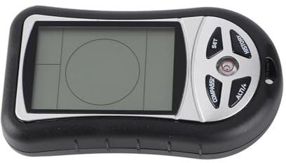 Digitaler Höhenmesser, barometrischer Druckmesser, Windprüfer für die Jagd, Kompass, Wettervorhersage, Wandern im Freien, Schwarz, multifunktional, ideal für Sportbegeisterte