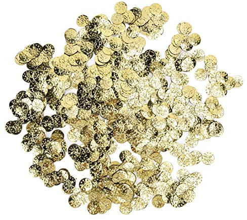 Akozon Bauchtanz-Münzen-Set – Bauchtanz-Zubehör aus Metall mit Pailletten, 2000 Stück für Kostüme, Auftritte und Dekorationen – Geeignet für Tanz- und Themenveranstaltungen (Gold