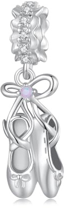 Teleye Colgante De Zapato De Ballet De Plata Esterlina Charm for Bracelet