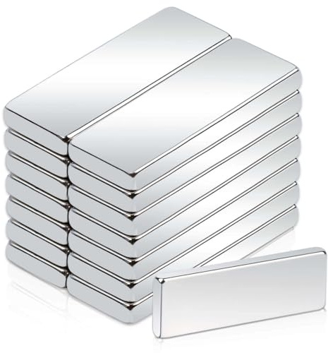 Small Fridge Magnets, 30x10x3mm Strong Strips Neodymium Magnets for Whiteboards, Heavy Duty Rare Earth Bar Magnets for Crafts, Photos, Tools, Arts, Hobbies, DIY, Notice Board Magnets