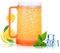 ACTOYS Boccale di Birra Refrigerante Bicchieri Freezer Birra, 450 ML Bicchiere Birra Doppia Parete, Boccale Birra in Plastica, Boccali da Birra con Manico, Tazza Birra per Mantenere Fresche (Arancia)