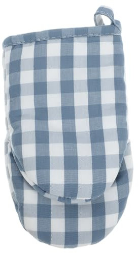 TOPPERFUN Decorative Plaid Heat Insulated Oven Mitts Comfortable Cotton Kitchen Gloves for Baking Cooking Grilling and Serving Lightweight and Portable Kitchen Essential