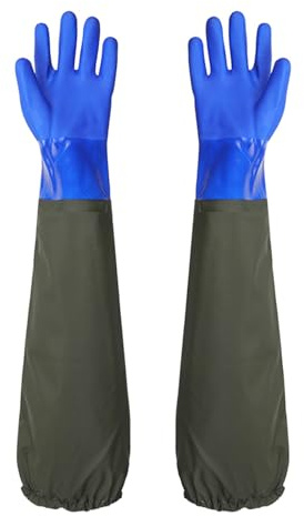 ASHLUYAK Schutzhandschuhe, langlebig, wasserdicht, Gummihandschuhe, Teichhandschuhe, chemikalienbeständige Handschuhe für Geschirrspülen, Fahrzeugreinigung