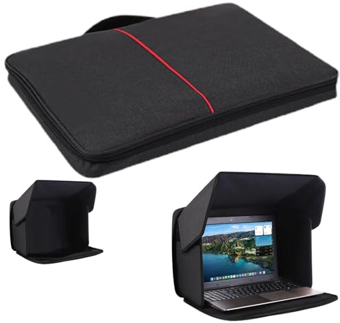 Laptop Sun Shade For Outside, Laptop Shade For Working Outside, Portable Case Laptopshade, Contrast Enhancement,Foldable Privacy Cover Hood 2-In-1, Protects Privacy, Anti - Glare