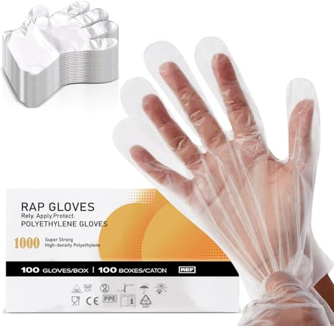 Disposable Polythene Gloves Clear XL 1000 Pack Food Handling Latex Free | Powder free PE film, loose fit for quick changes, BPA safe, used in catering kitchens, takeaways, delis and cleaning
