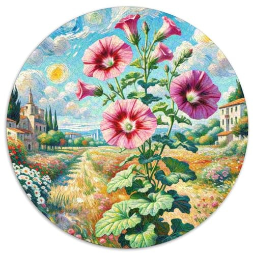 Haustierunia Rund Puzzles 1000 Teile Fur Erwachsene Und Kinder Blumen Legespiel Geschicklichkeitsspiel Geschenk Fordernd Kleinkinder 1000pcs (67.5x67.5cm)