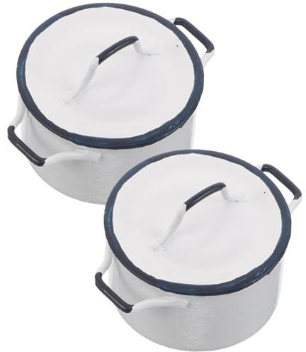 KICHOUSE 2 pezzi Casa delle Bambole Accessori Cucina in Miniatura Sicuri per Utensili da Gioco per Cucina Giocattolo e Decorazione Realistica