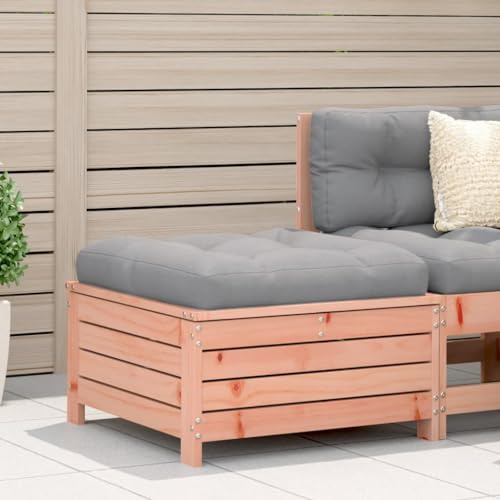 Mandloder Gartenhocker Massivholz Douglasie, 62x63,5x32 cm, Langlebiger Outdoor Fußhocker, Wetterfest, Vielseitig als Beistelltisch und Sitzgelegenheit, für Balkon und Terrasse