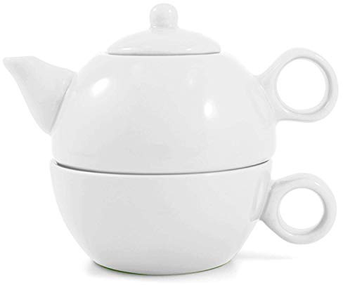 Metropolitan Tea White Ceramic Tea For Me Pot