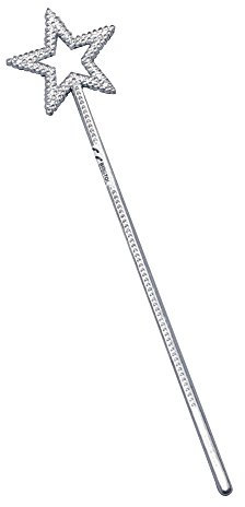 Bristol Novelty BA543 Feen-Zauberstab, Kunststoff, silberfarben, Mädchen, Einheitsgröße Halloween