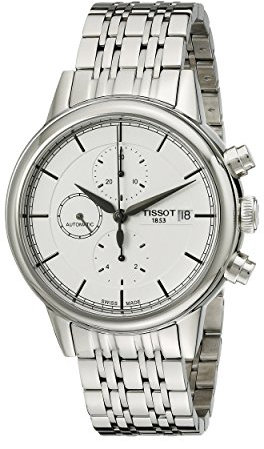 Tissot T0854271101100 Carson Herren-Armbanduhr, Analoganzeige, Schweizer Automatik, silberfarben