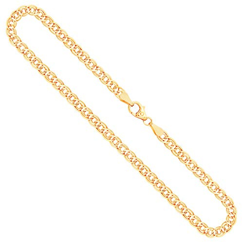 EDELIND Goldkette Damen Herren 333 585 Echtgold - 3.9 mm Zwillingspanzerkette Gelbgold auch 375 750 - mit stilvoller Geschenkbox