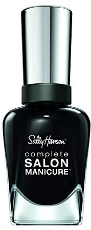 Sally Hansen Complete Salon Manicure Nagellack, 700 Hooked on Onyx/pflegender, tiefes Schwarz, 15 g