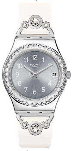 Swatch Montre analogique à Quartz pour Femme en Caoutchouc YLS463