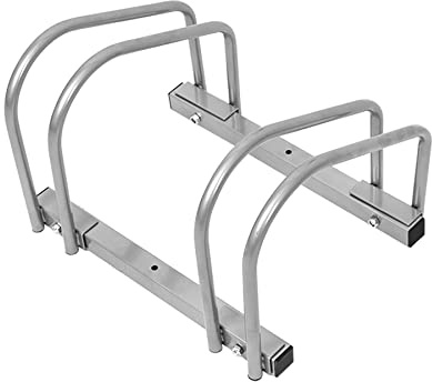 Froadp Mehrfachständer Fahrradständer für 35-55mm Reifenbreite, Boden- & Wandmontage Fahrradhalter, Fahrradparker Doppelständer Set, Wetterfest Radständer für Garage Hof Garten(für 2 Fahrräder)