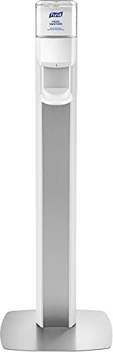 PURELL MESSENGER Floor Stand with ES6 Automatic Dispenser, White (Pack of 1) - 7306-DS-SLV
