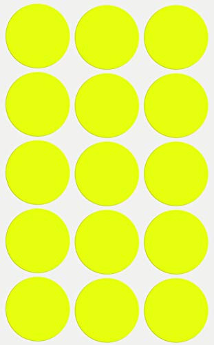 Sticker Neon Gelb 30 mm Klebepunkte – 3 cm Etiketten 225 Stück von Royal Green