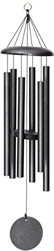 Corinthian Bells von Wind River – 91,4 cm silberfarbenes Windspiel für Terrasse, Hinterhof, Garten und Außendekoration (Aluminium-Glockenspiel)